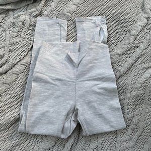 Small High-Waisted Aerie Heathered White Leggings